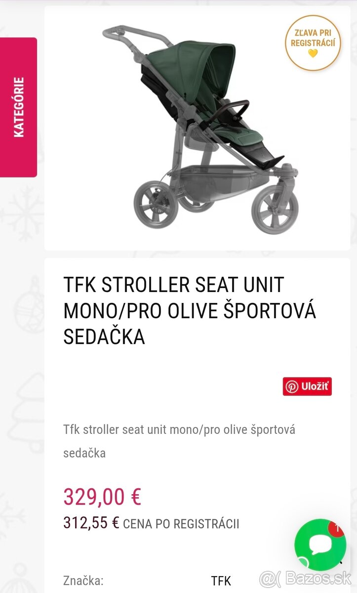 Predám kočík TFK vanička+športiak - 10