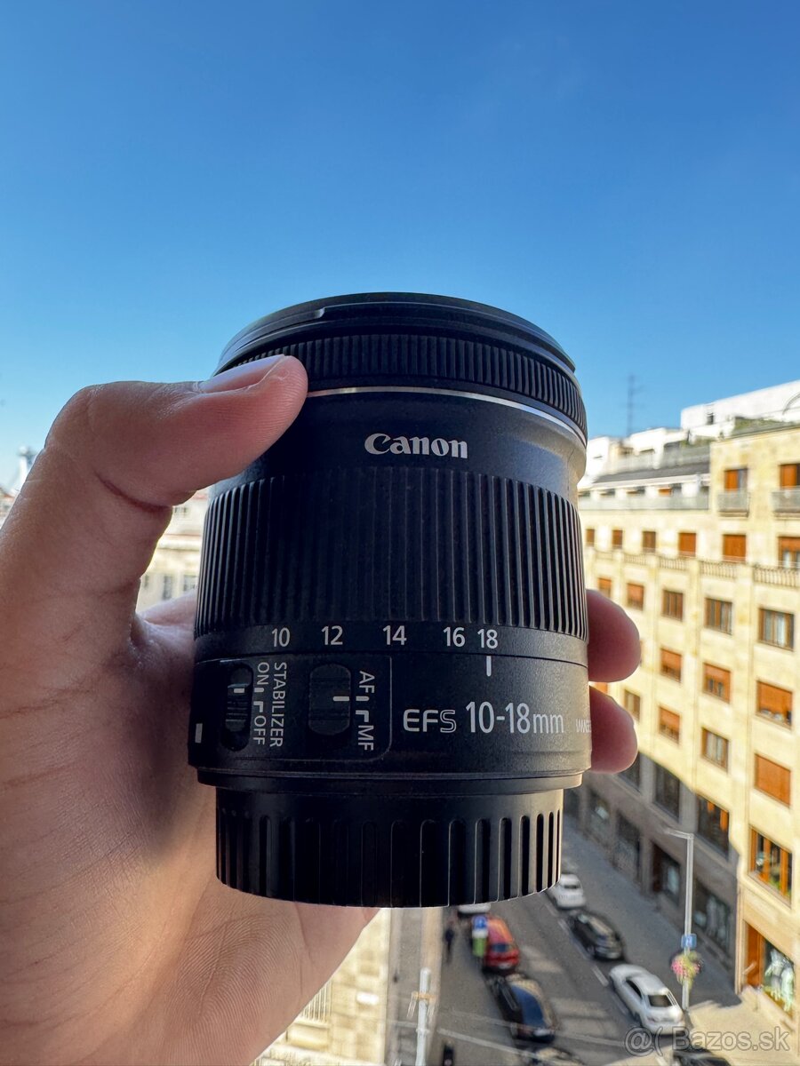 Predám ultraširokouhlý objektív Canon EF-S 10-18mm IS STM - 10