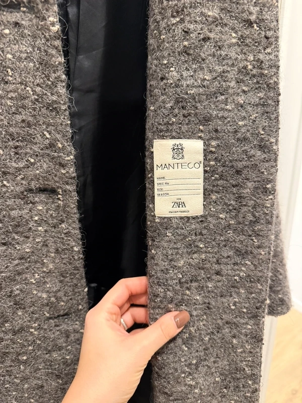 ZARA dámsky nový kabát s prímesov vlny - Manteco - 10