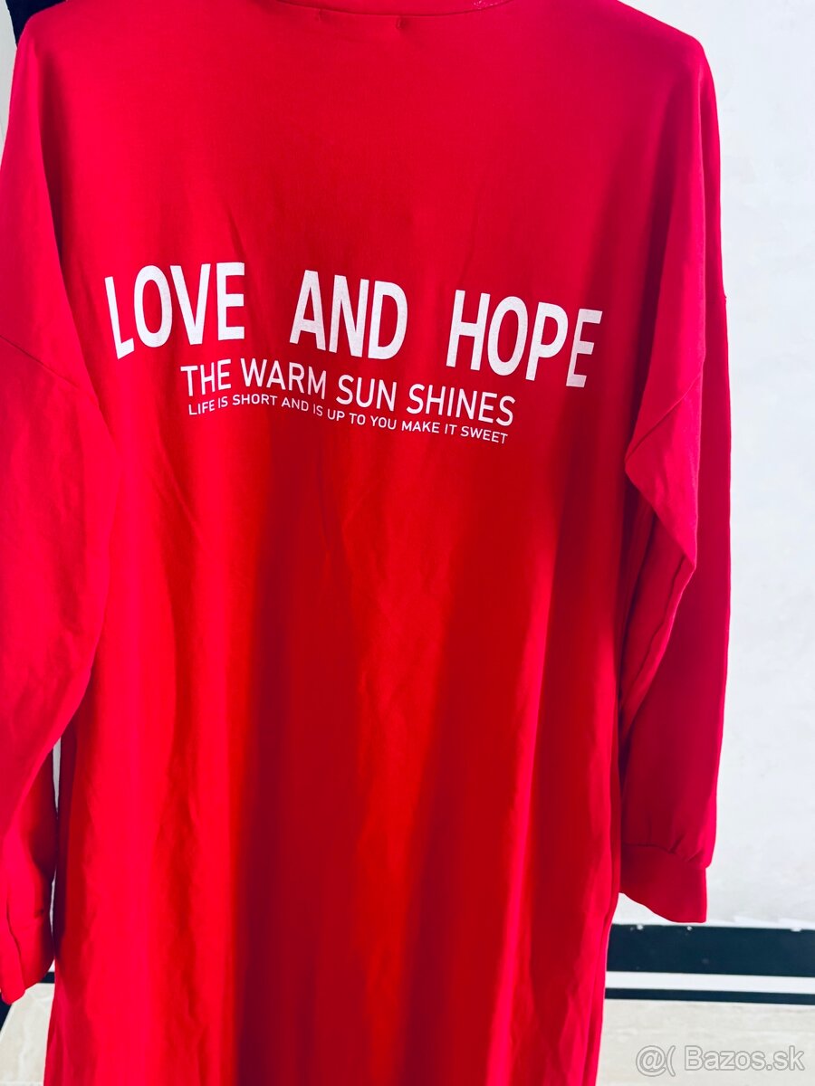 Mega bavlnene maxi šaty red - 10