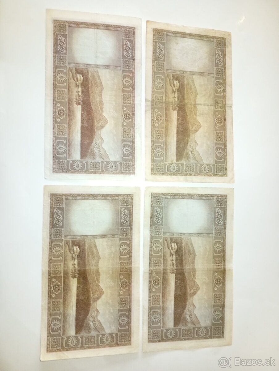 BANKOVKY 500 KČS, 1946, RŮZNÉ SÉRIE, NEPERFOROVANÉ - 10