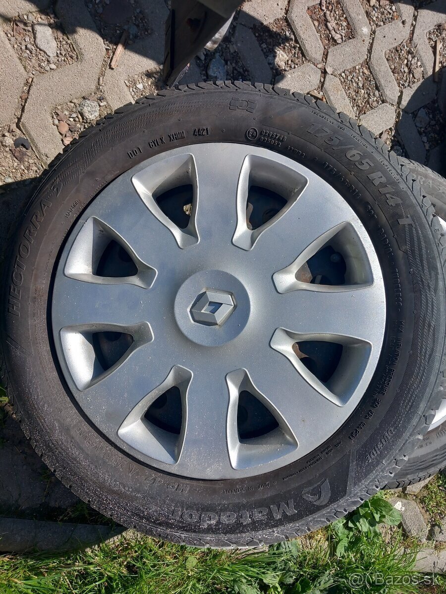 Predám 4 kusi letných kolies 175/65 R14 4x100 Renault thalia - 10
