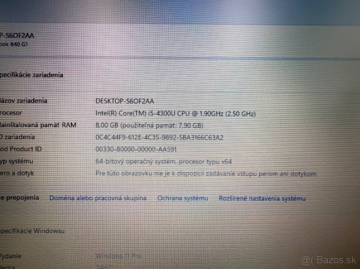 Notebook HP EliteBook 840 G1, i5, SSD 250 GB, 8 GB RAM - 10