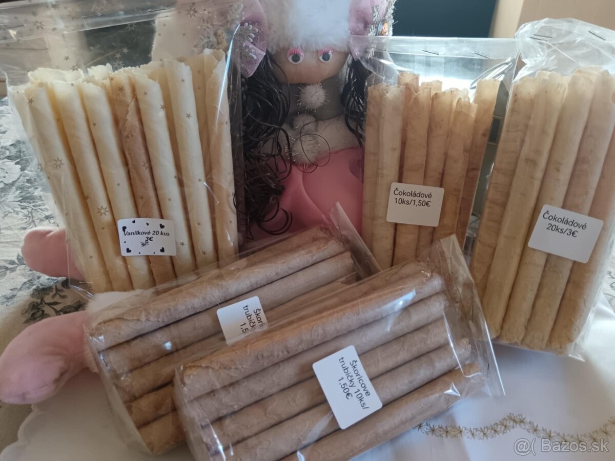 Vianočné oplátky a trubičky slané oplátky - 10