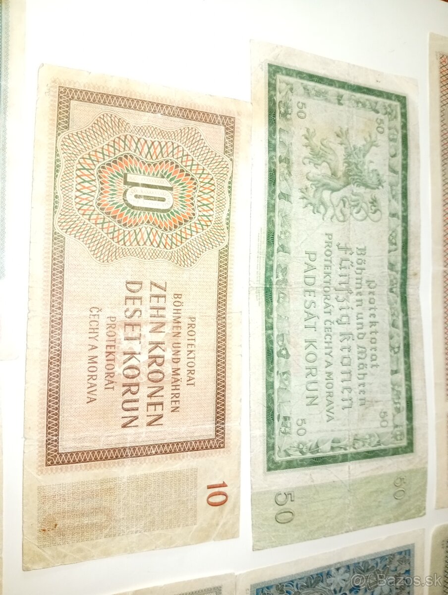 SESTAVA BANKOVEK 1-1000 K, 40. LÉTA, VŠE NEPERFOROVANÉ - 10