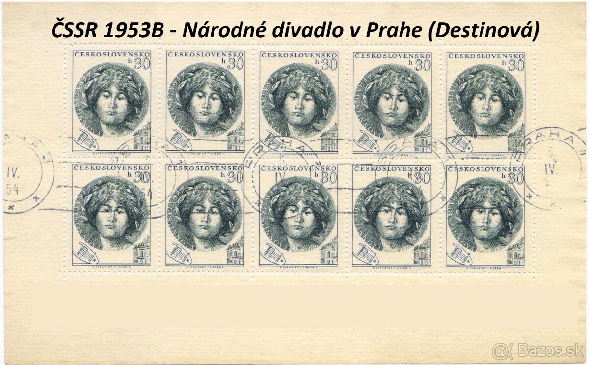 Poštové známky, filatelia: ČSSR, desaťbloky PRO - 10