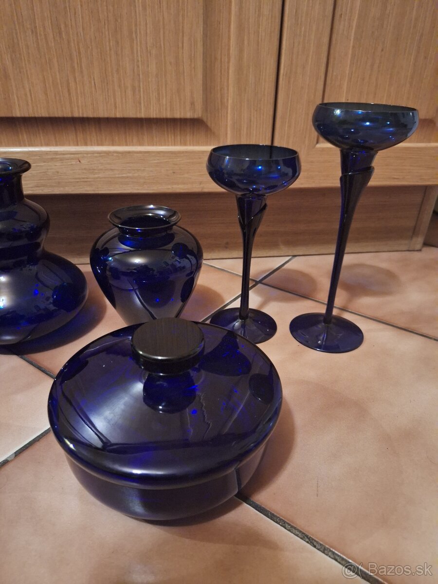 Modré kobaltove sklo - 10