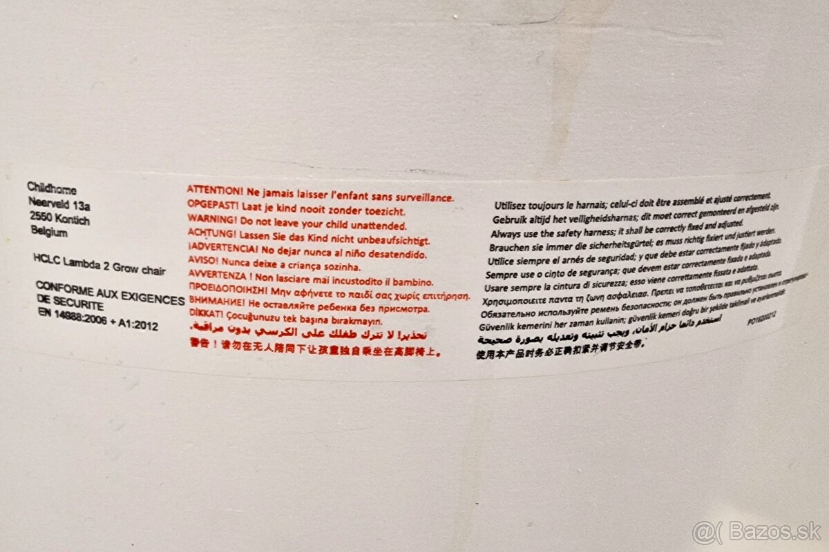 Childhome Lambda 2 – variabilná stolička (od 6 mes. do 85 kg - 10