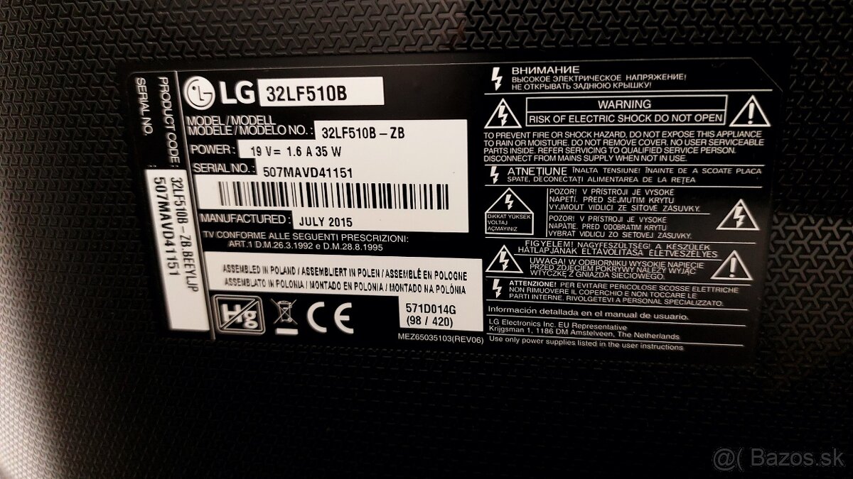 LED TV LG 32" - el. spotreba iba 35W (LG 32LF510B) - 10