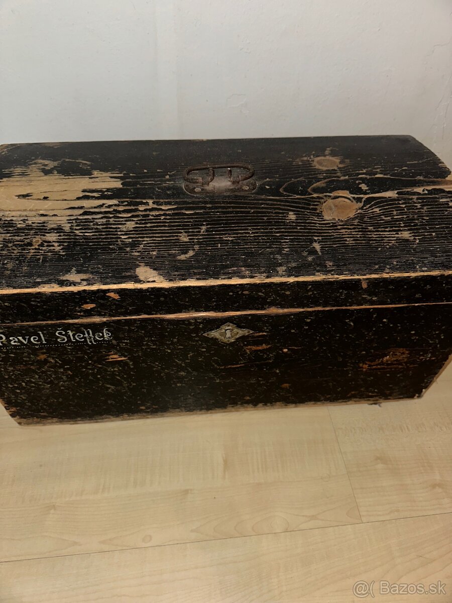 Starožitná Drevená Truhlica - 10