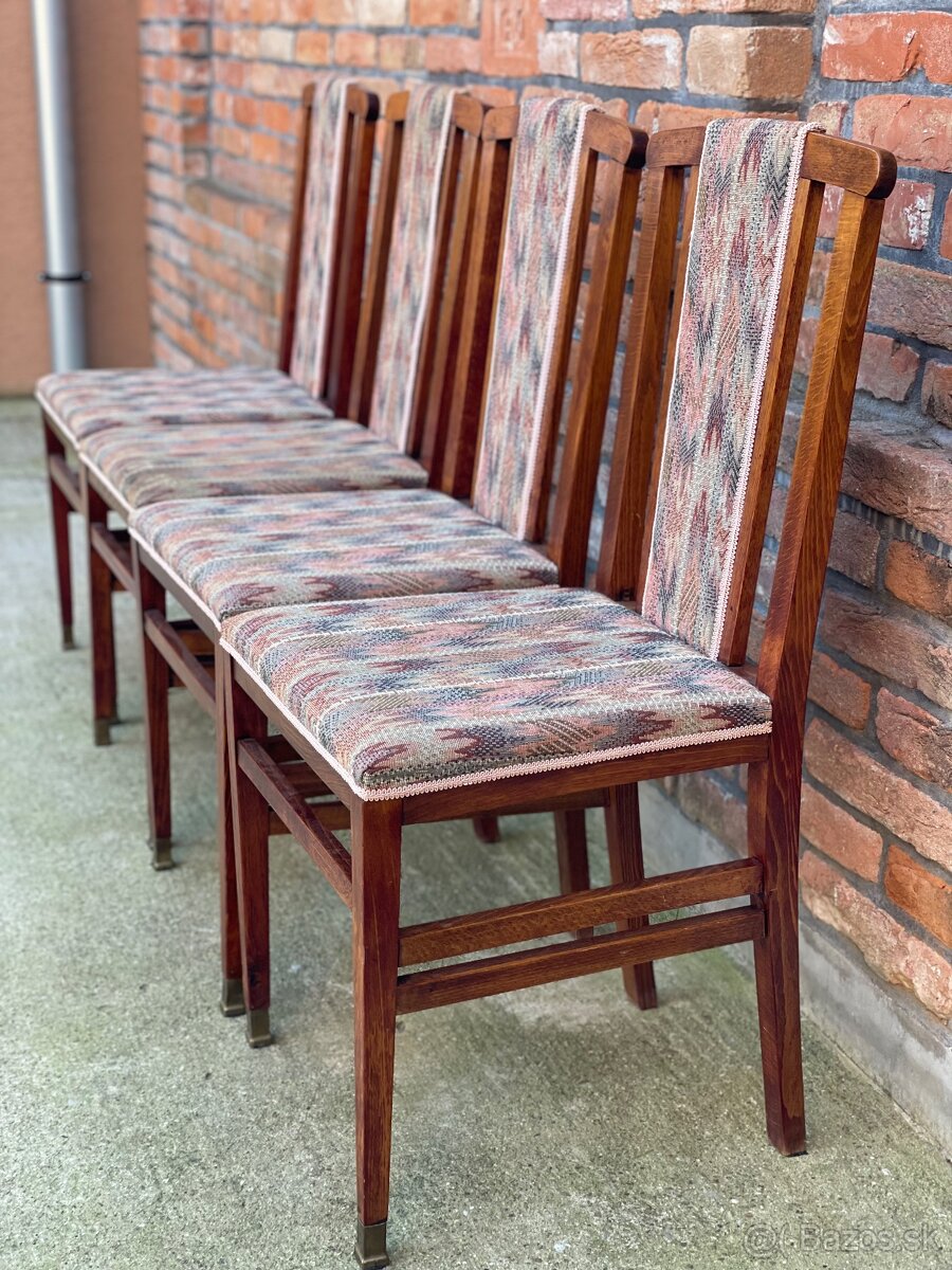 Art deco set 4 stoličky + stôl - 10