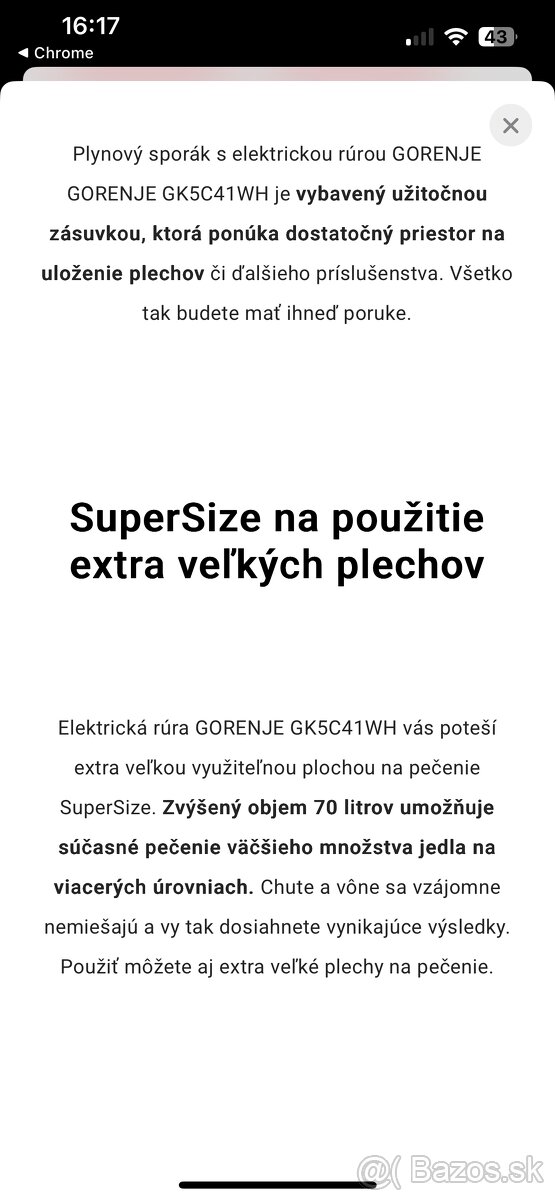 Kombinovaný sporák Gorenje - 10