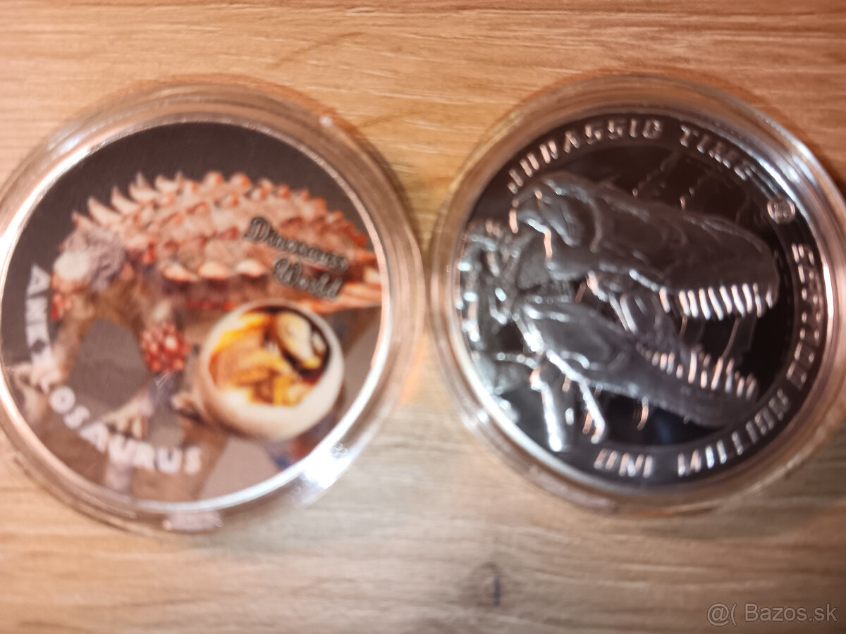 postriebrene pamätne mince DINOSARY 2 - 10