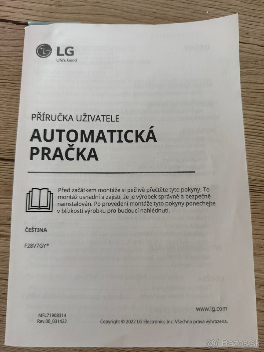 Úzka spredu plnená práčka LG strieborná - 10