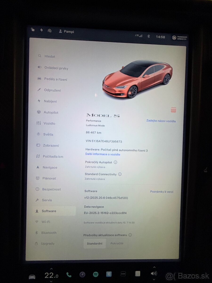 Tesla model S P100D 2020 Ludicurus 804koni plna zaruka - 10