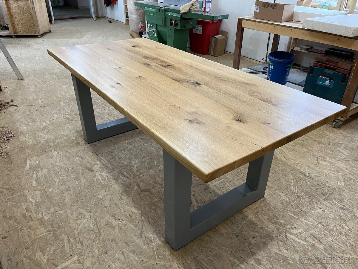 Masívny dubový stôl - Jedálenský - 10