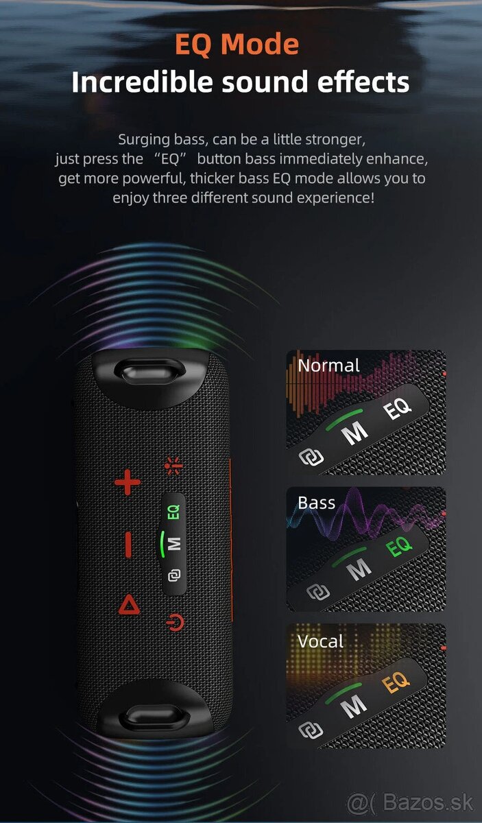 Zealot S85 Black - prenosný reproduktor BT 5.3 - 10