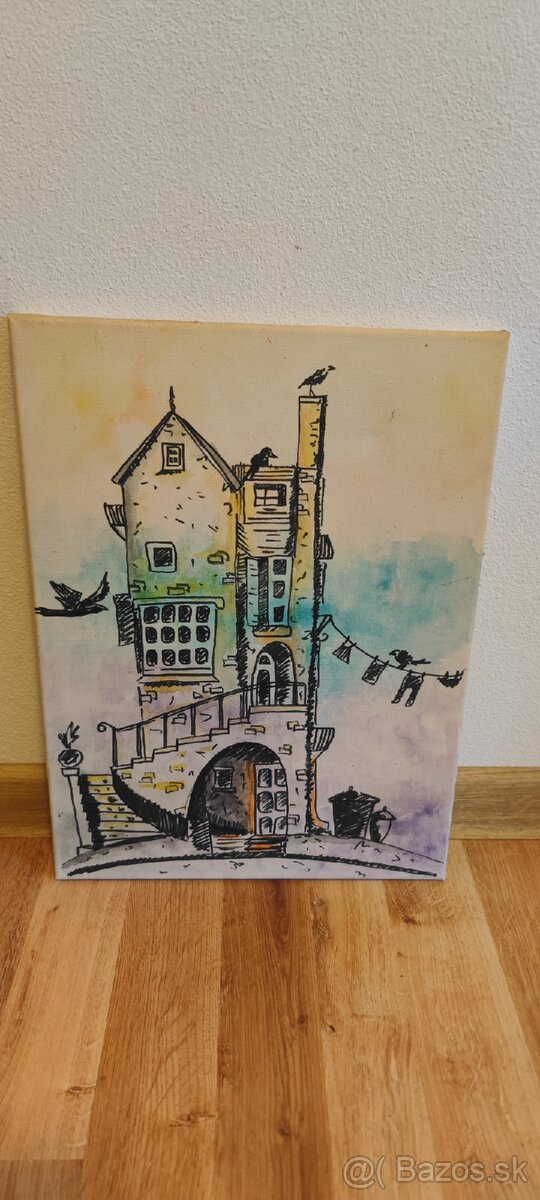 Ručné maľované obrazy na plátne - 10