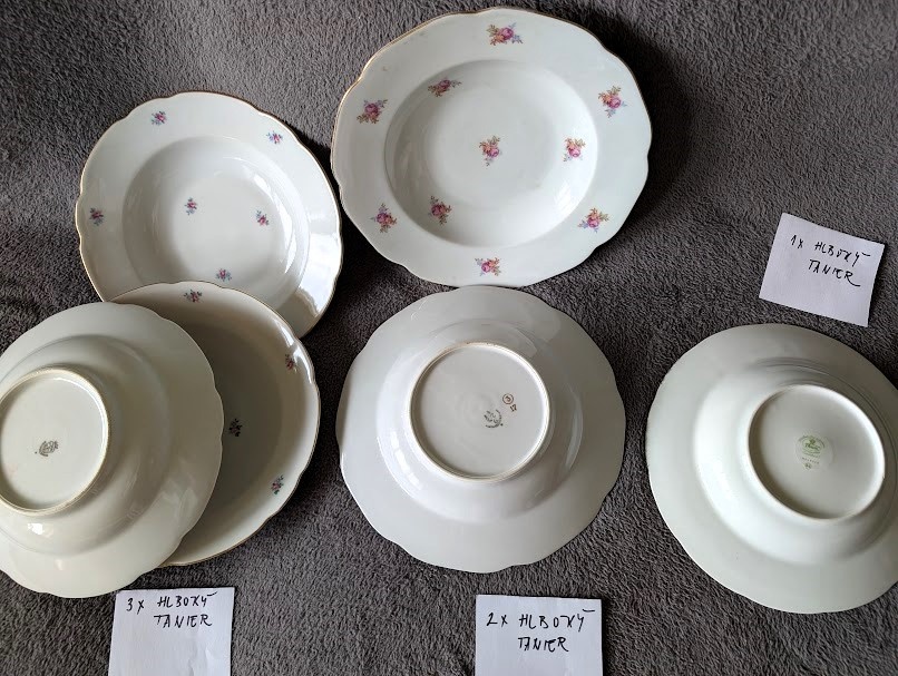 Taniere + krčahy porcelánové/retro - 10