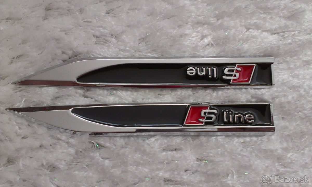 MIX AUDI SLINE PREDNE ZADNE CIERNE STRIEBORNE - 10