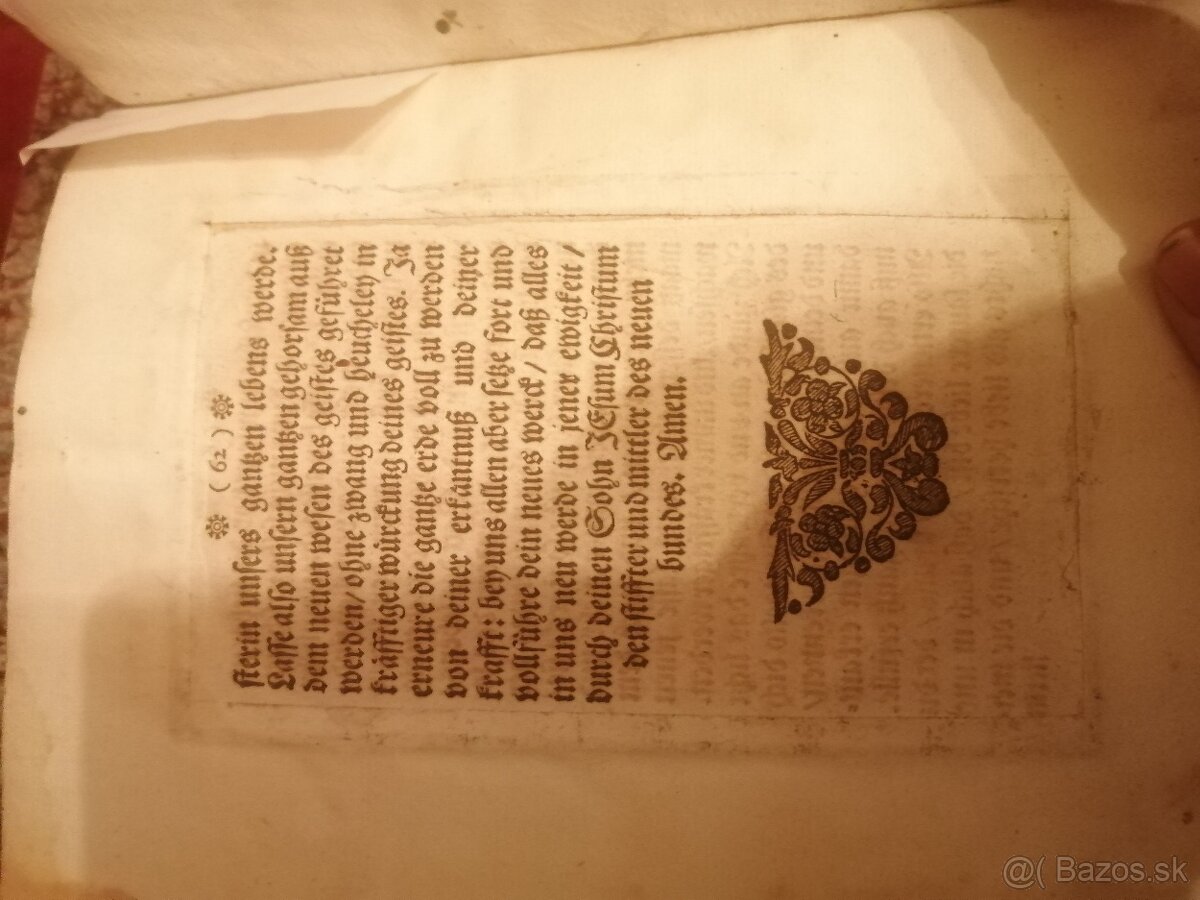 Stará hrubá baroková kniha z r. 1706 a 1702 - 10