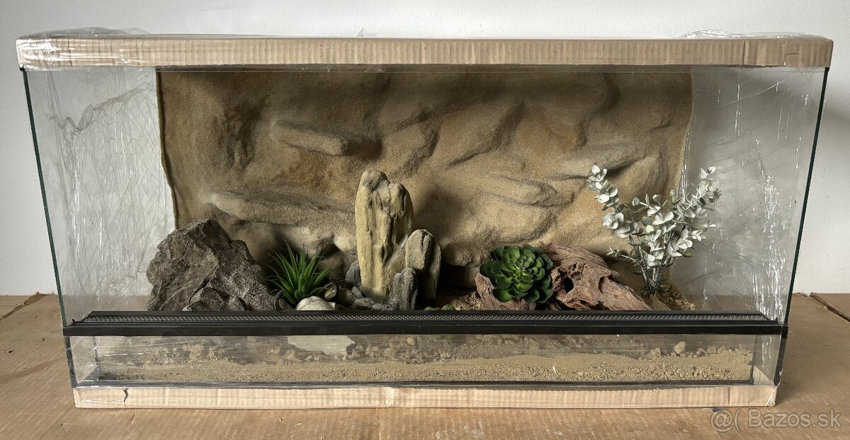 Terárium 80x40x40 s 3D stenou - 10