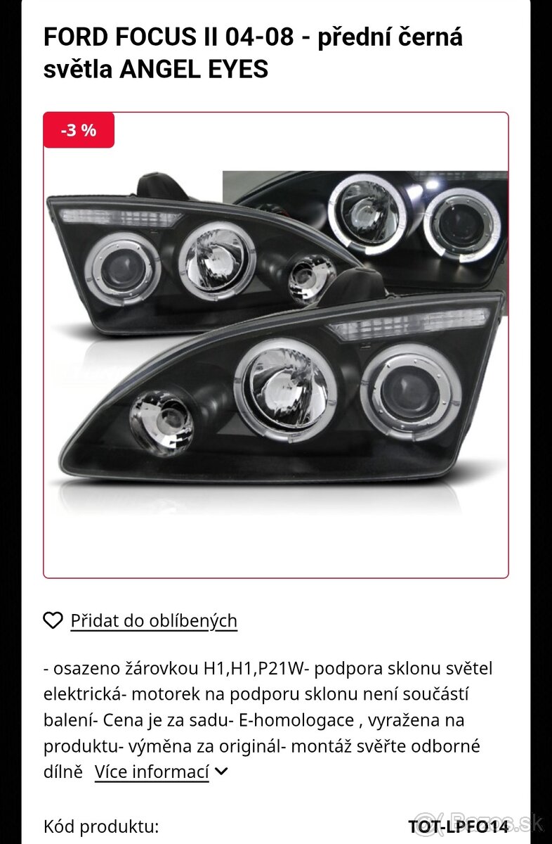 Svetlá ford focus mk2 (2004-2008) - 10