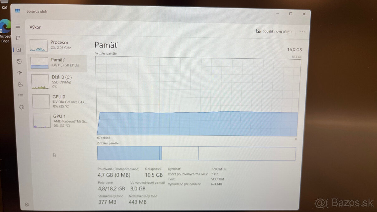 Predám notebook HP Victus s GTX 1650 - 10