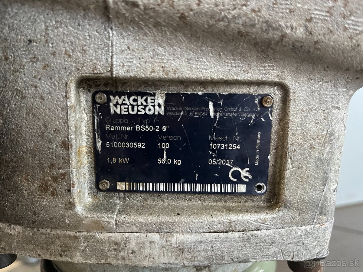 Vibracna zaba, noha, pech Wacker Neuson BS50-2,2017, Bomag - 10