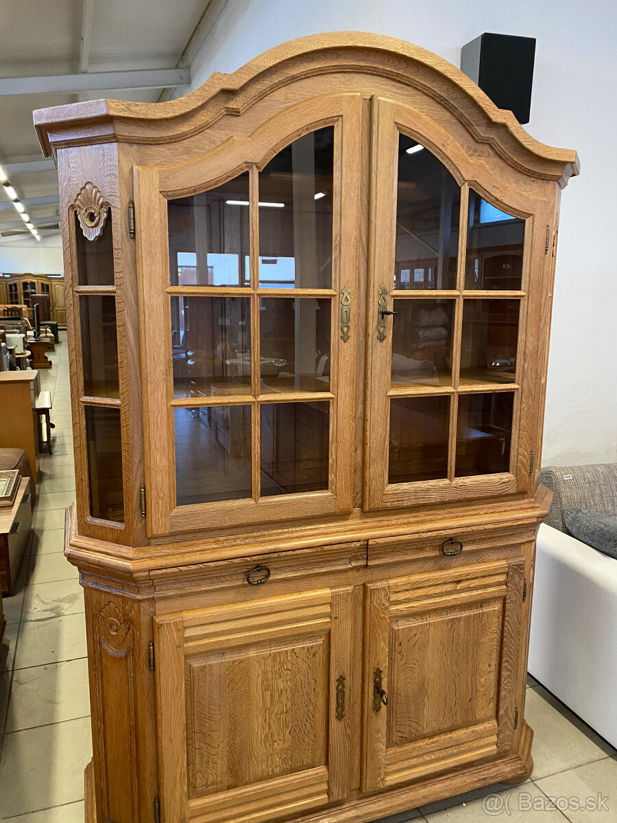 Dubové příborníky a vitriny Belgie a Německo - 10