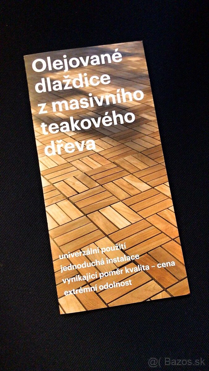Teakové terasové zahradní dlaždice 30x30x2,5 cm olejované - 10