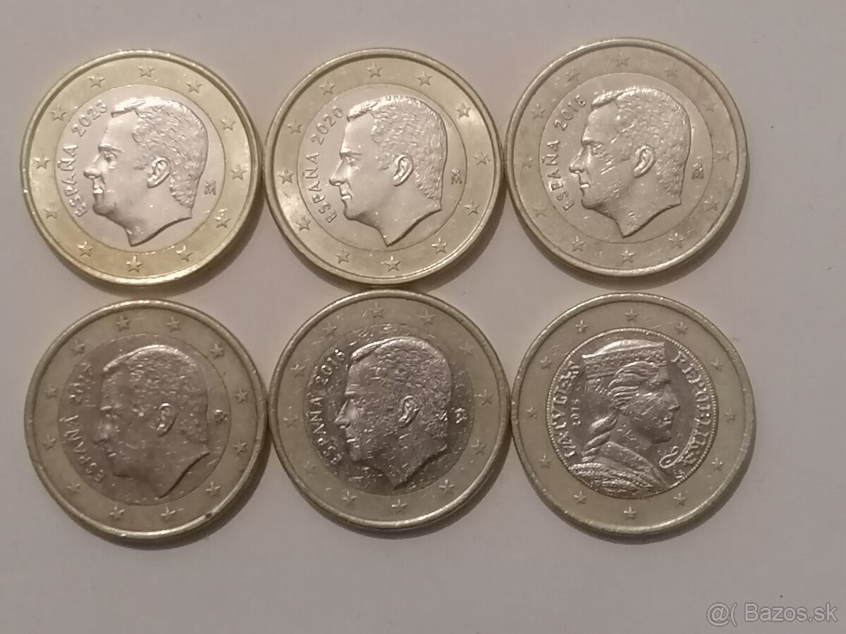 1 eurové mince - 10