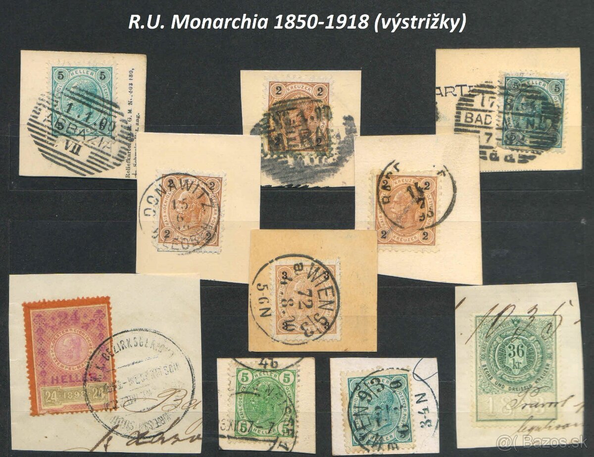 Poštové známky, filatelia: RU mon.. a ČSR 1850-1944 - 10