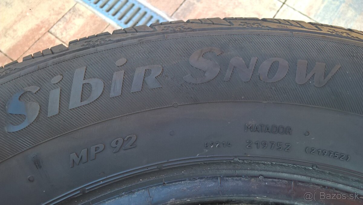 ZIMNÉ 195/65 R15 91T 4 ks MATADOR a 2 ks KORMORAN cca 8 mm - 10