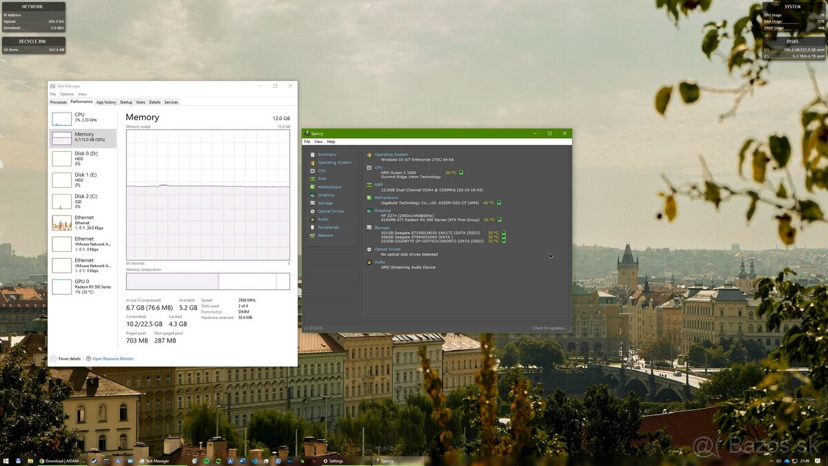 Herný PC - Ryzen 5 1600, RX 580 - 10