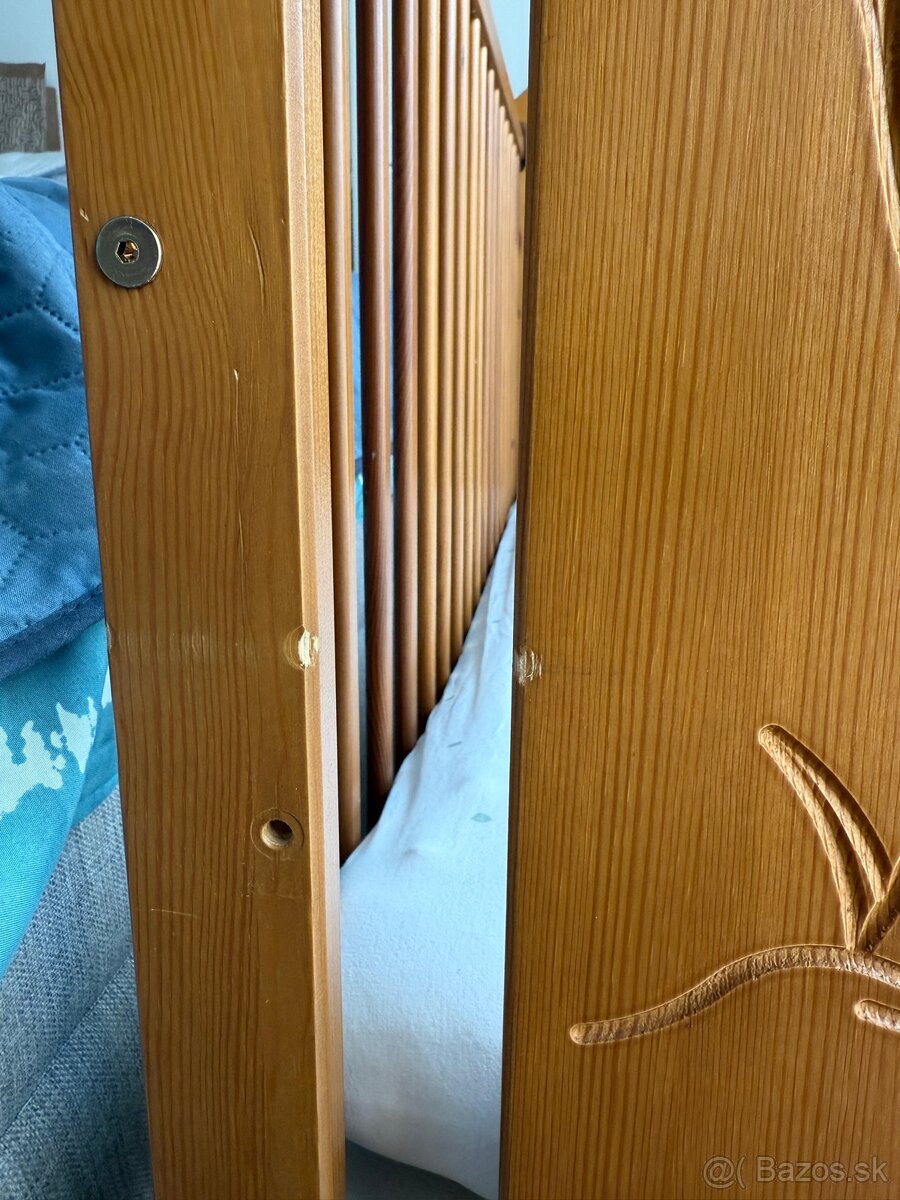 Drevená detská postielka z masívu - 10