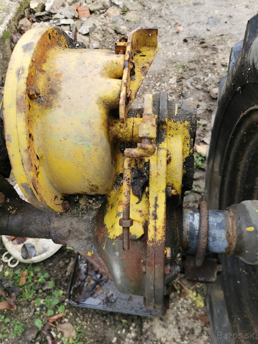 Náprava zadná s brzdou, uhlová prevodovka, malotraktor - 10