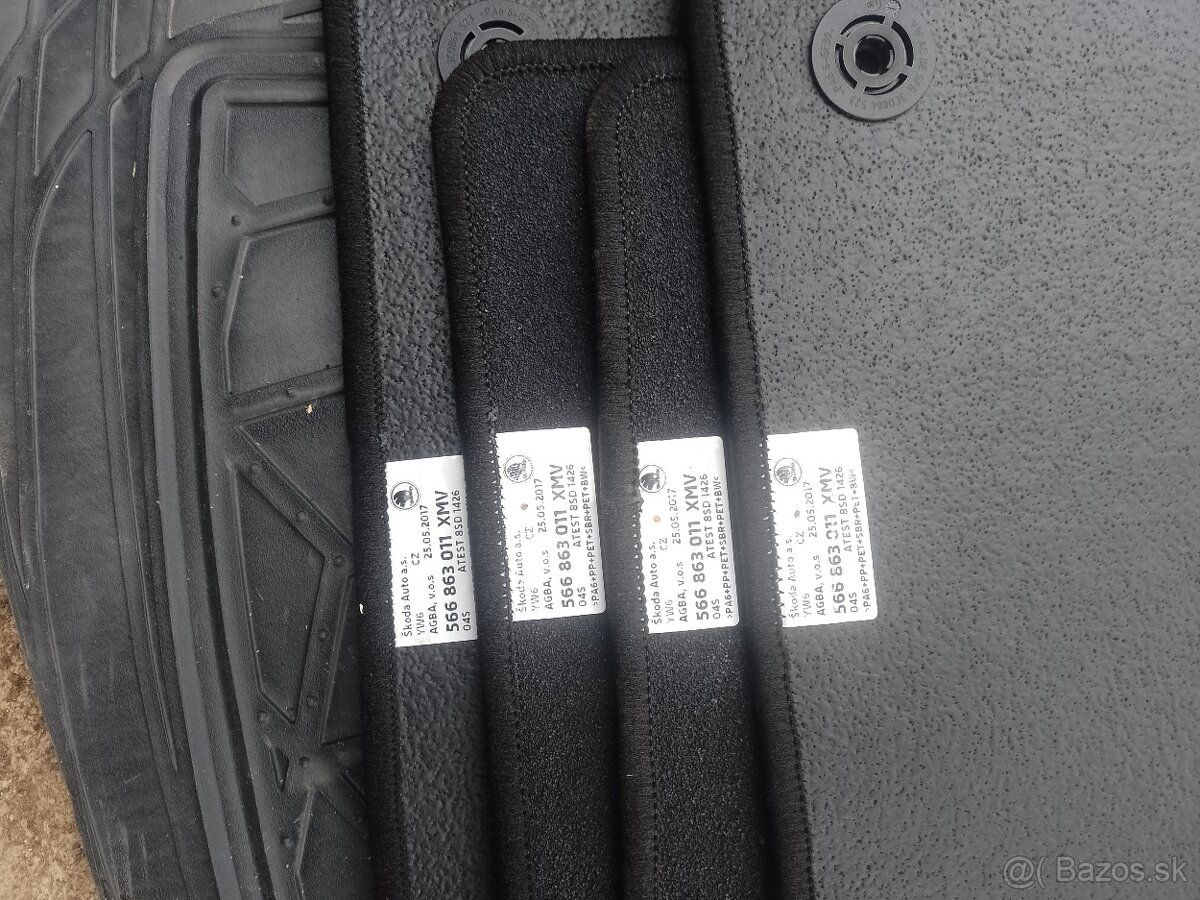 Predám gumené rohože kodiaq Superb 3 mercedes E - 10