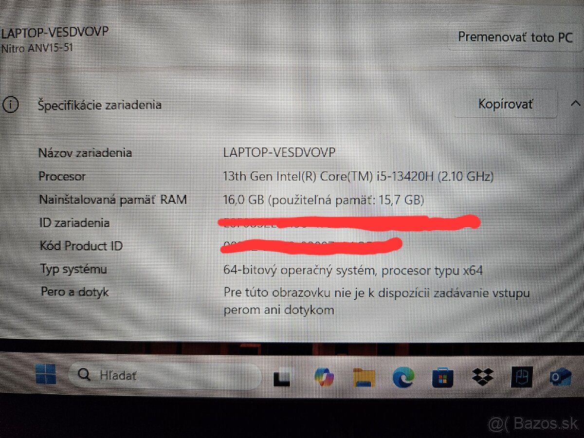 Acer/i5 13420H/16Gb DDR5/1Tb SSD/RTX 4050 6Gb - 10