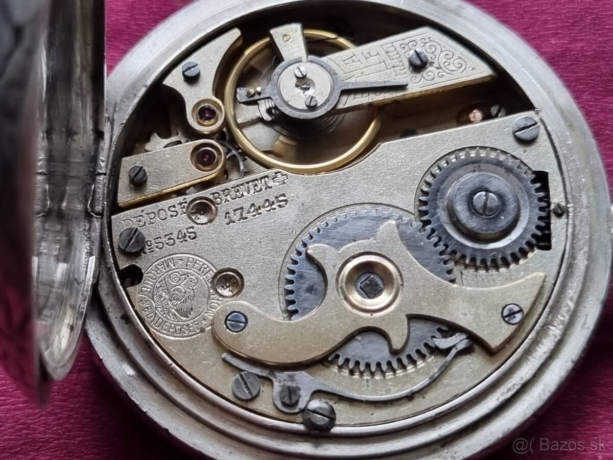 Veľké,strieborné vreckové hodinky. - 10