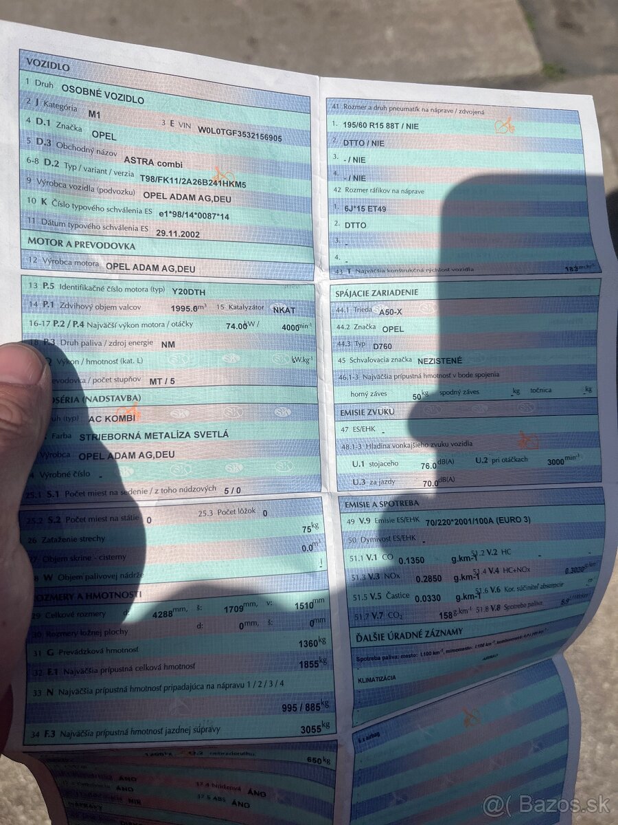 Opel Astra combi diesel 2003 - 10