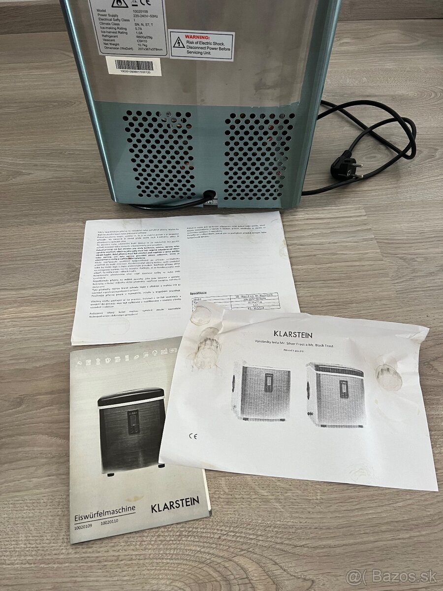 Vyrobnik ladu Klarstein Mr. Black - 10