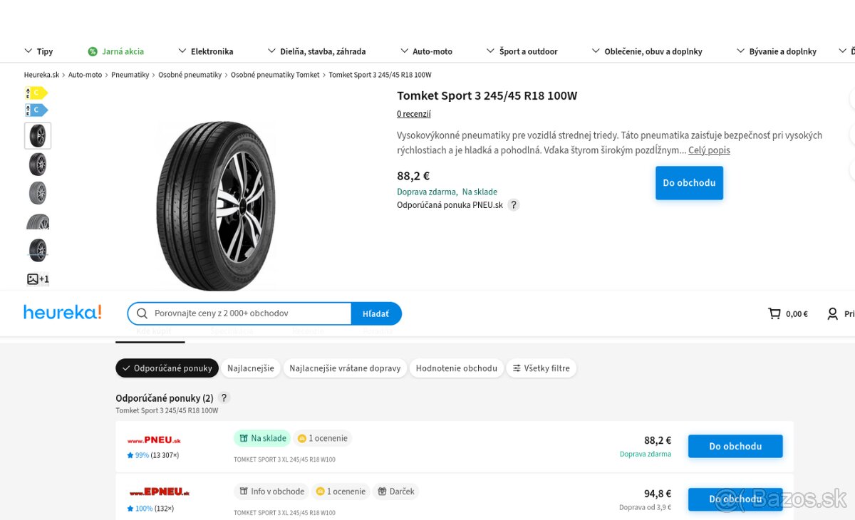Tomket Sport 3 245/45 R18 LETNE - 10