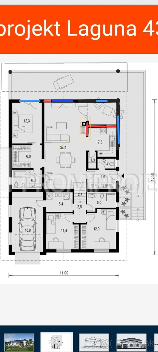Projektová dokumentácia domu (PROmiprojekt, Laguna 432) - 10