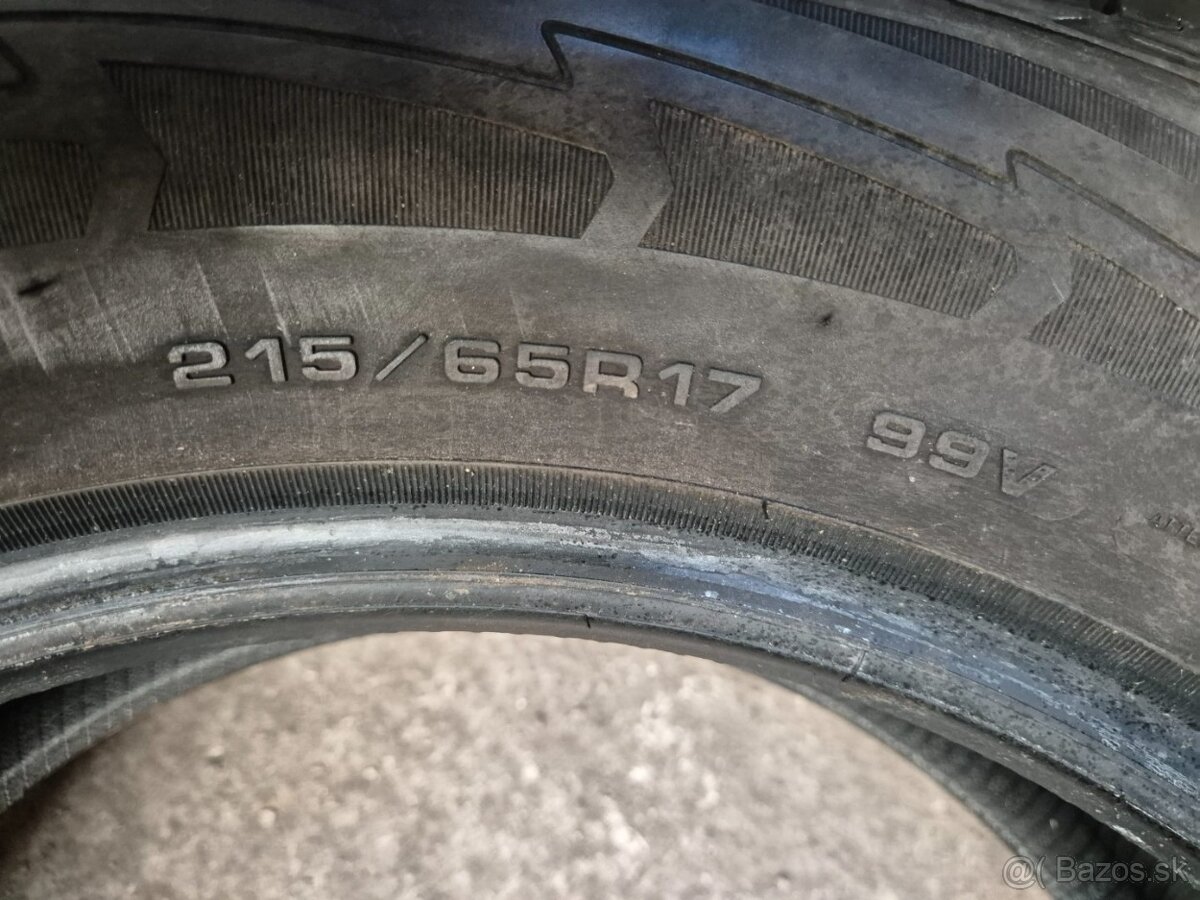 215/65 r17 zimné 4 ks GOODYEAR dezén 8,3 - 7,1 mm - 10