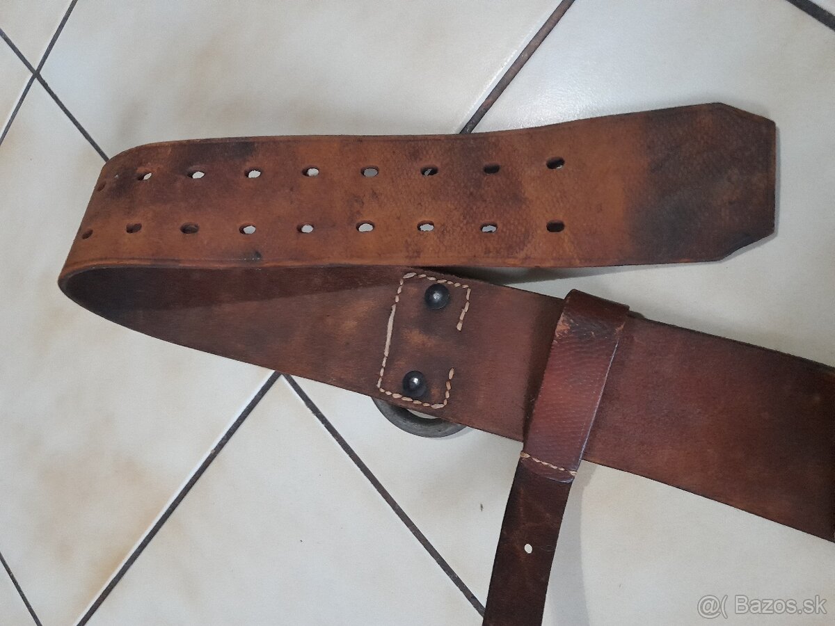 Masívny kožený opasok hasičský zbor - 10