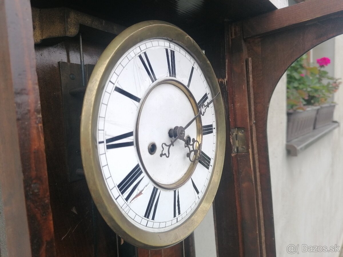 Predám starožitné 2- závažové nástenné hodiny - 10