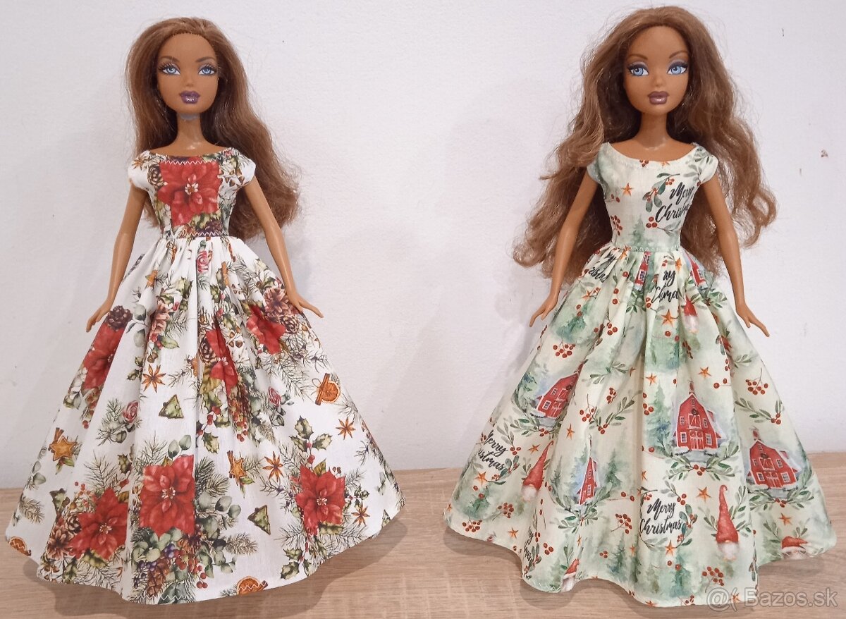 Barbie -vianocne šaty pre Barbie - 10