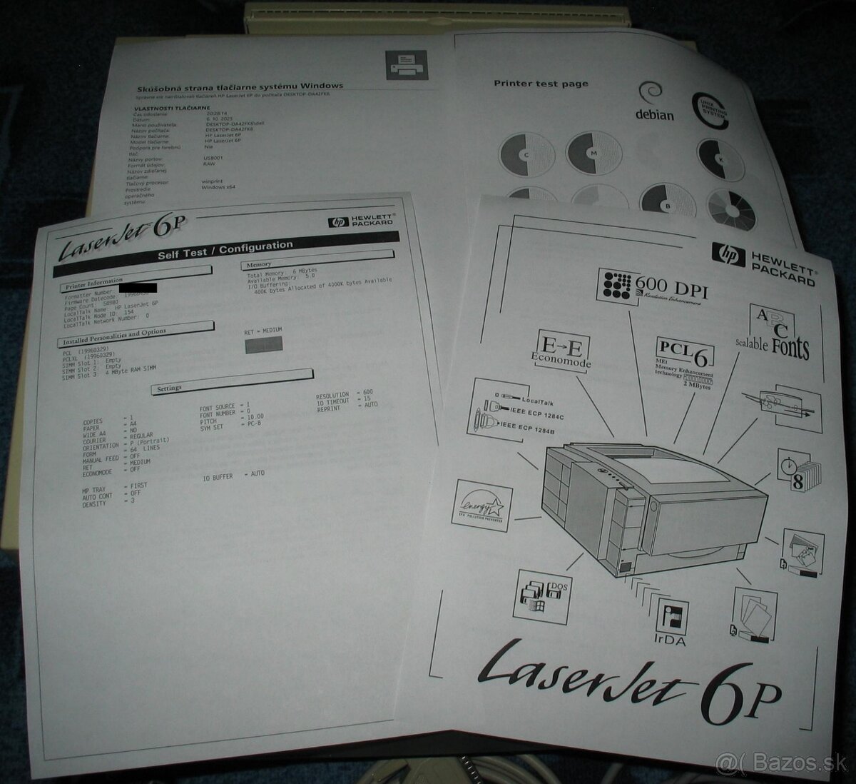 Laserová tlačiareň HP LaserJet 6P - 10