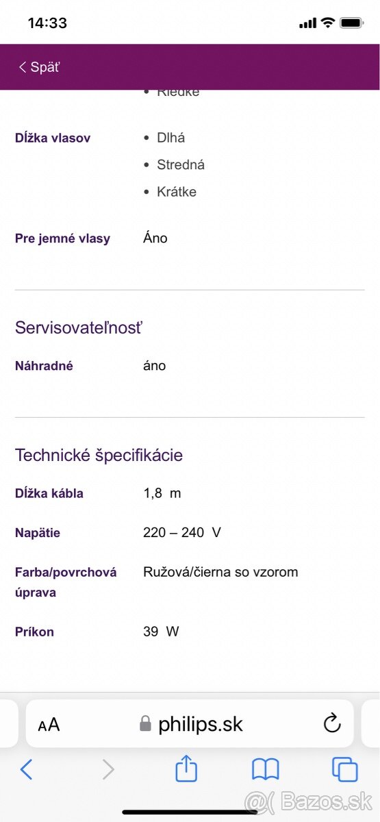 Philips žehlička na vlasy - 10